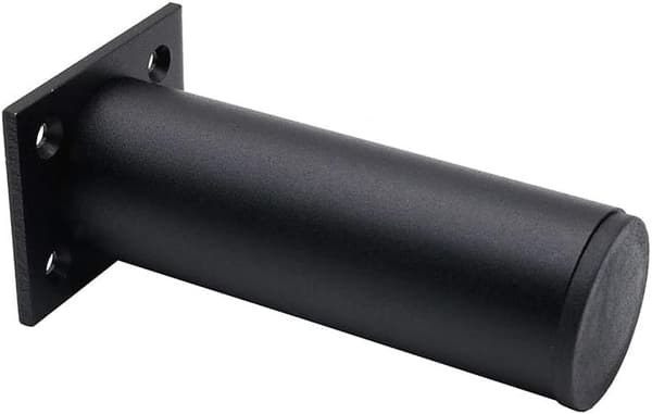 Sæt med 4 Justerbare Møbelben Mat Sort Aluminium Legering
