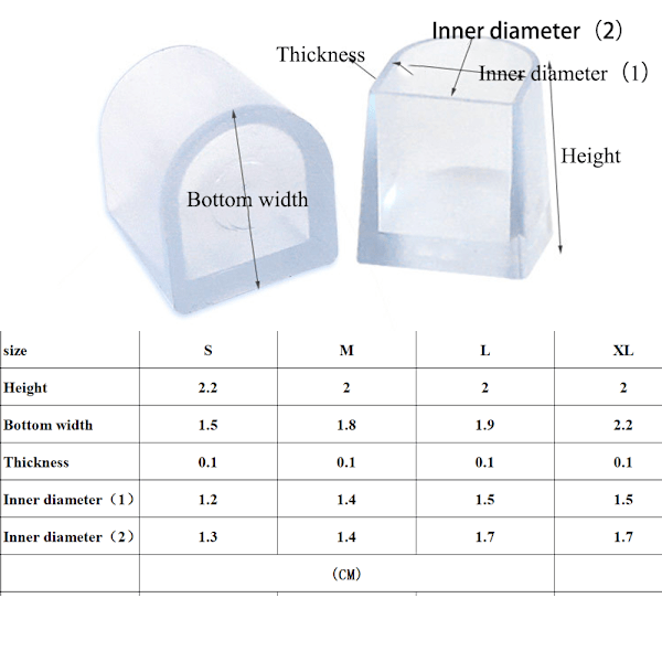 Selkeät korvaavat korkokengän suojakärjet 13-14 mm korkokengille