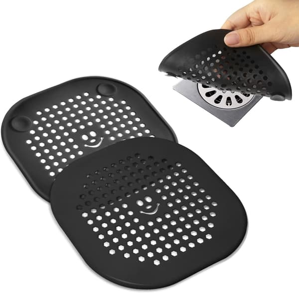 2-pack avloppsskydd för hår, silikonavloppsskydd, hårfångare