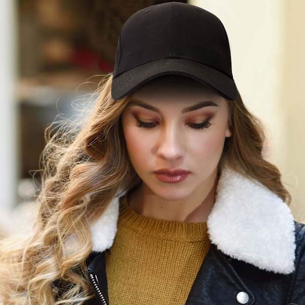 1 Stykke Svart Blank Lys Baseball Caps Myk Topp Ufôret