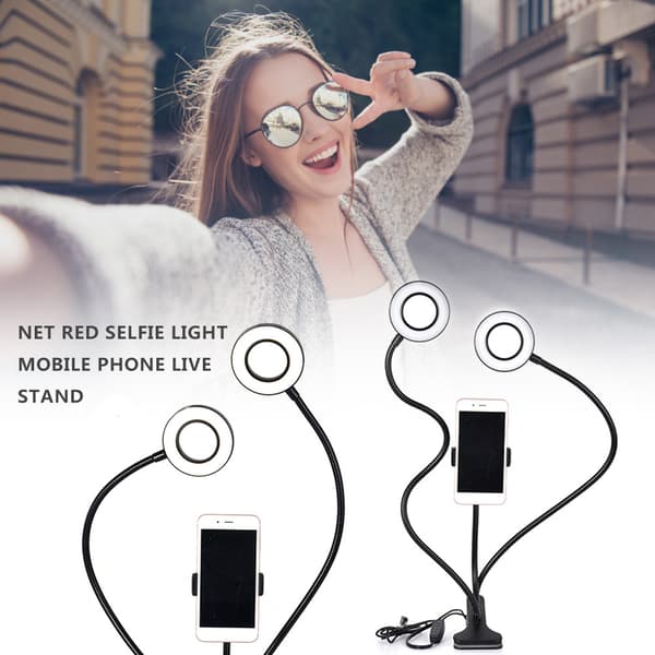 Klips-på leselys, dobbelt hode Live Fill Light skjønnhetslys