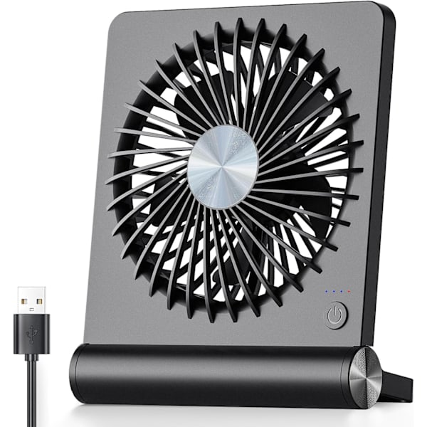 USB-tuuletin, Voimakas Tuuli Ultra Hiljainen Pieni Työpöytätuuletin 220° Kallistuva Taittuva 3 Nopeutta Säädettävissä USB-C Johdollinen Virta Käyttöinen Henkilökohtainen