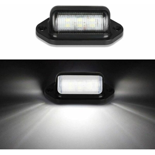 2 kpl LED-kilpien valoa vedenpitävä 6 SMD LED-takavalot rekisterikilven lamppu 12V/24V kuorma-auto pakettiauto perävaunu auto ajoneuvo asuntovaunu