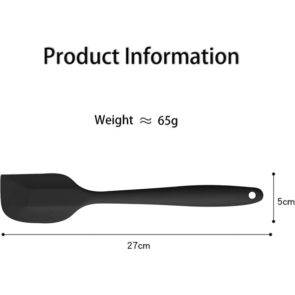 Silikon Spatler, Halv Spatel, Konditorspatel, Ikke-Klebbende Varme