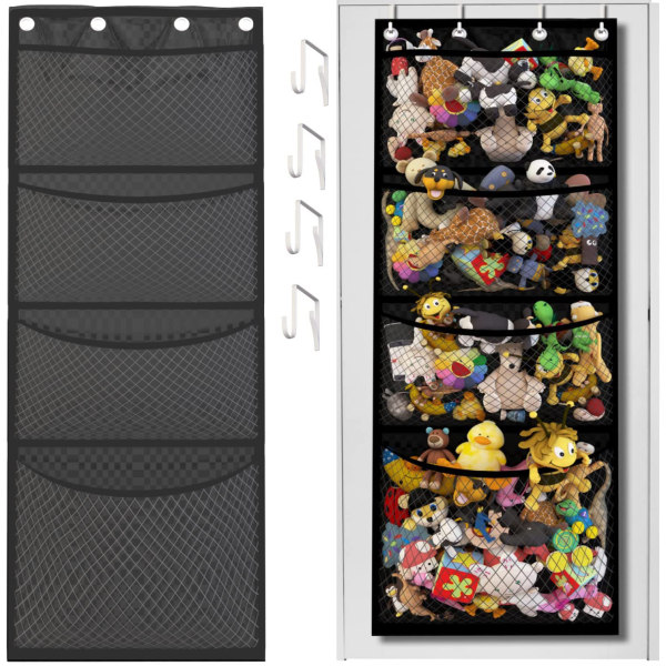 Plushdjursförvaring - Över Dörrorganisatör för Plush