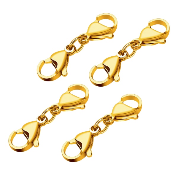 4 gold double lobster clasp for DIY jewelry making bracelet crafts