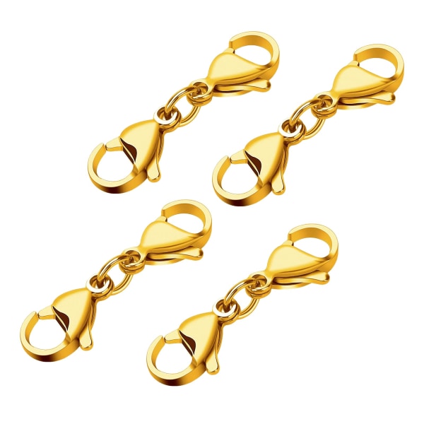 Dubbel hummerlås i 4 guld för att göra DIY-smycken till armbandshantverk