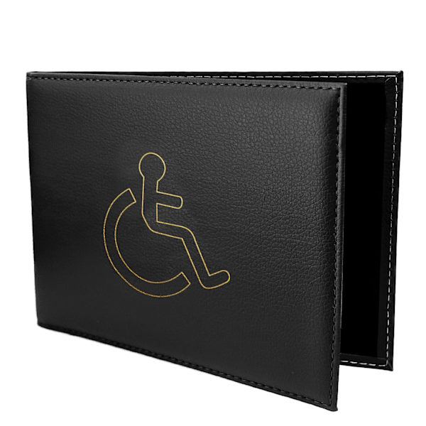 1 blødt PU-læder handicapetui - sort