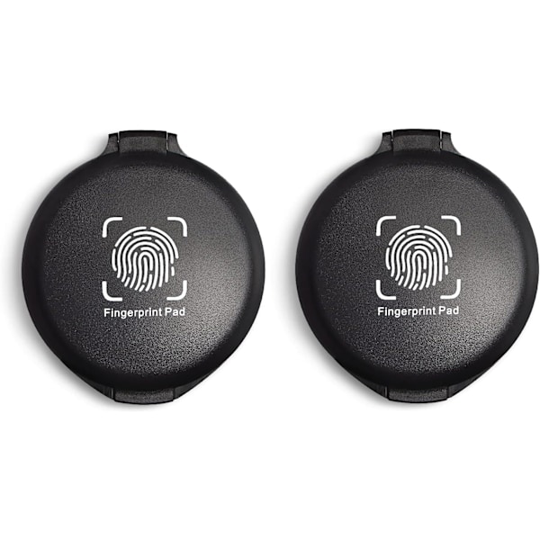 2-pack Tummavtryck Fingeravtrycksbläckkudde för Notarietillbehör Identifiering Säkerhet ID Fingeravtryckskort Polis