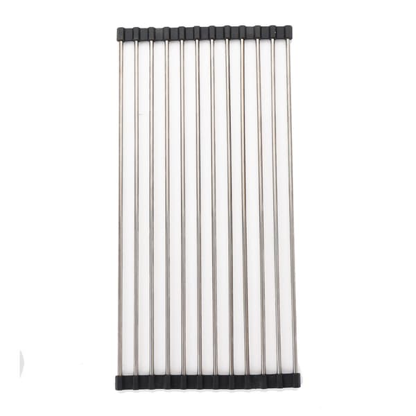 Foldbar Oppvaskstativ Over Vask, 37*23,5cm Rullbar Rustfritt