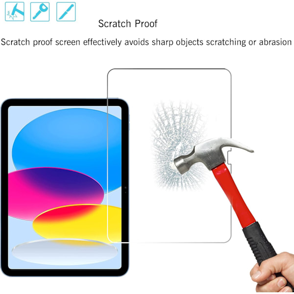 2-pak skjermbeskytter for iPad 10. generasjon 10,9-tommers skjerm