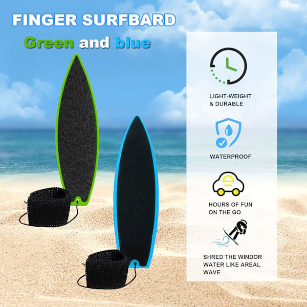 2 st Fingerbräda, Mini Finger Surfbräda, Finger