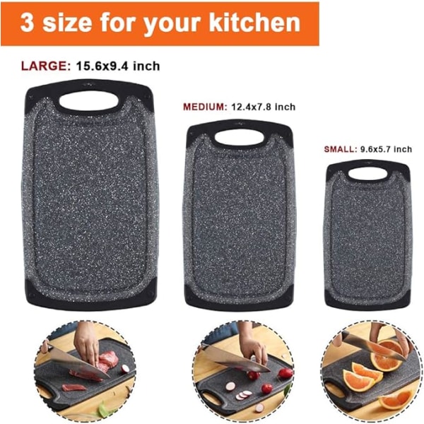 Cutting board, set of 3 cutting boards, different sizes for all