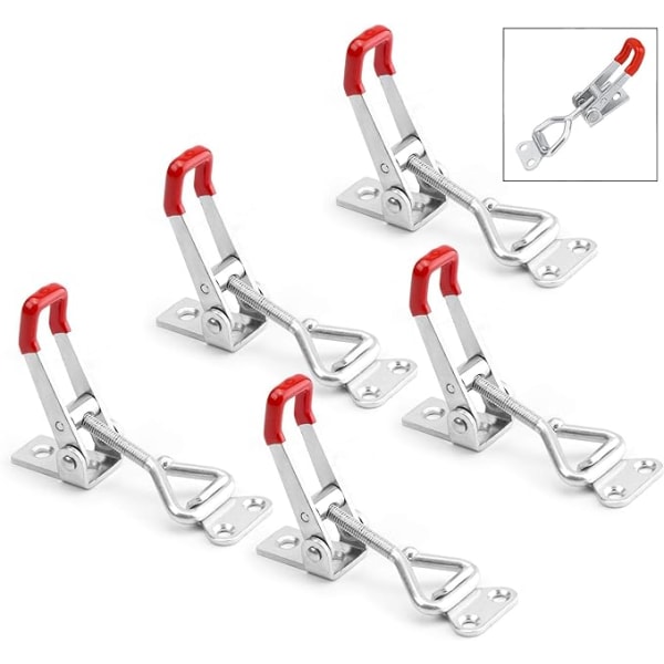 5 stk. Heavy Duty Jern Justerbar Snap Lock Klemme Sag Snap Klemme