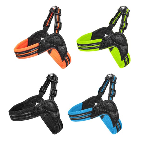 Blått S-storlek hundsele set med reflex