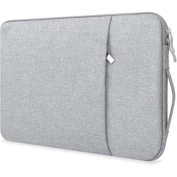 14 Tums Laptopfodral för 2024 MacBook Pro 14,2 Tums Bärbar Canvas Laptopväska, Grå