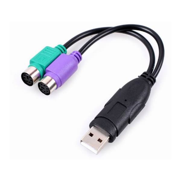 1 stk. USB til PS2 adapterkabel et punkt to understøtter KVM scanner g