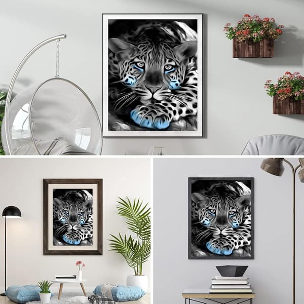 Tiger Diamantmålning Kit, 5D Full Diamantmålning Barn