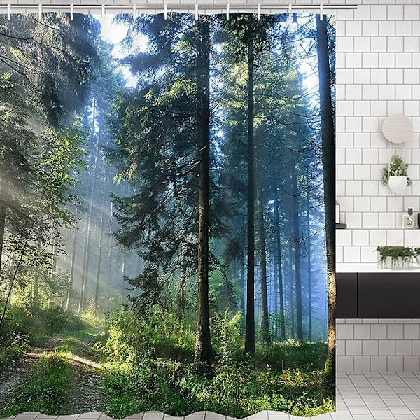 Forest Sunshine Muggsikker Dusjforheng 180 x 200cm