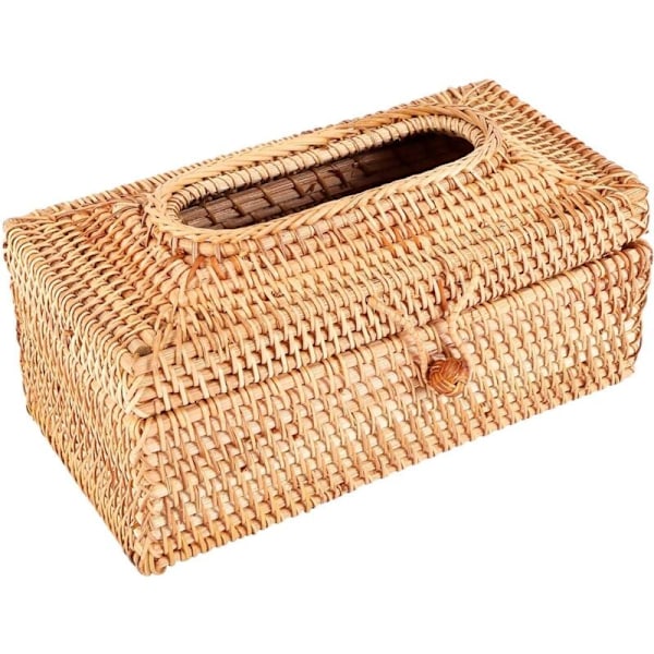 1 Rattan Servietbeholder Håndlavet Dekoration til Kontor