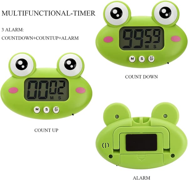 3-pakks Digital Kjøkken Timer, Klasserom Timer for Barn Lærer