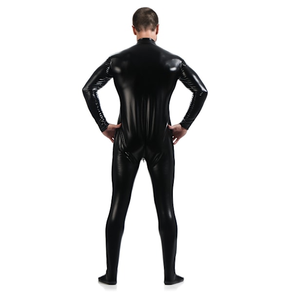 Unisex Metallic Bodysuit Zentai uden hætte Voksen Shiny One Piec