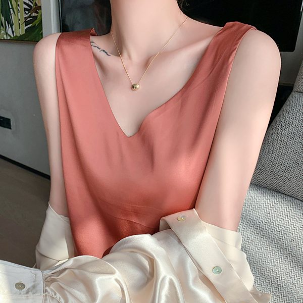 Acetat camisole underkläder för kvinnor, underdel med kostym