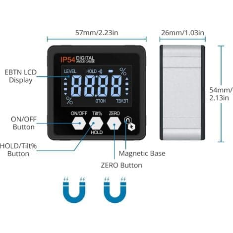 LCD magnetisk digitalt vater - bærbart digitalt vater L