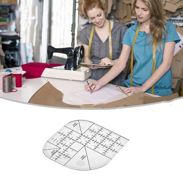 Bueformet Skærelineal til Patchwork Syværktøjer til DIY Hjem