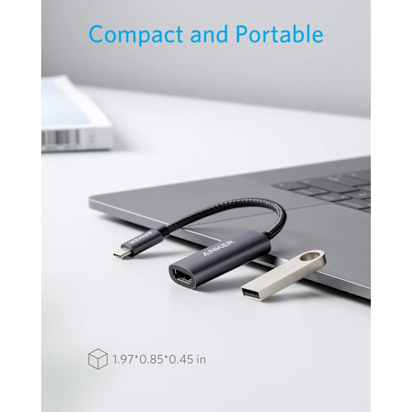 USB-C til HDMI-adapter (@60Hz), 310 USB-C (4K HDMI), Aluminium, Bærbar, for MacBook Pro, Air, iPad pROPixelbook, XP
