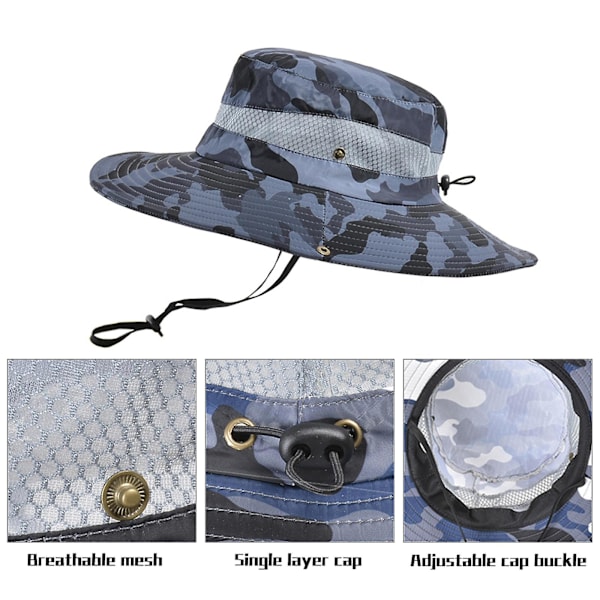 Klassisk kvalitet spand hat polyester sommer fisker hat cap en