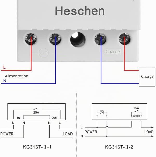 Programmerbar elektronisk veckotimer med digital LCD-display, 220-240VAC 25Amp, 4 skruvanslutningar