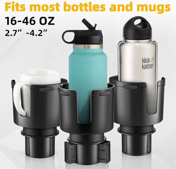 Bil Koppholder Utvider, Koppholder Forlenger Adapter for Bil (16-46 OZ)