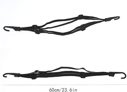 2 sorte stropper 60cm med kroge, elastiske stropper motorcykelstropper