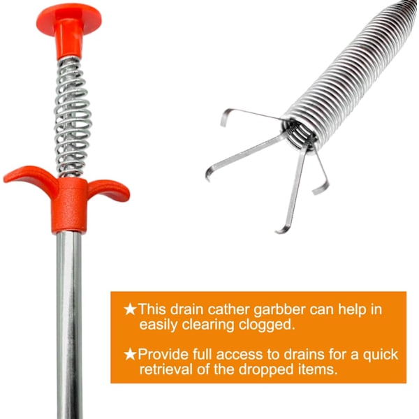 Rostfritt Stål Flexibel Greppklo Pickup Tool 160cm, Avlopp
