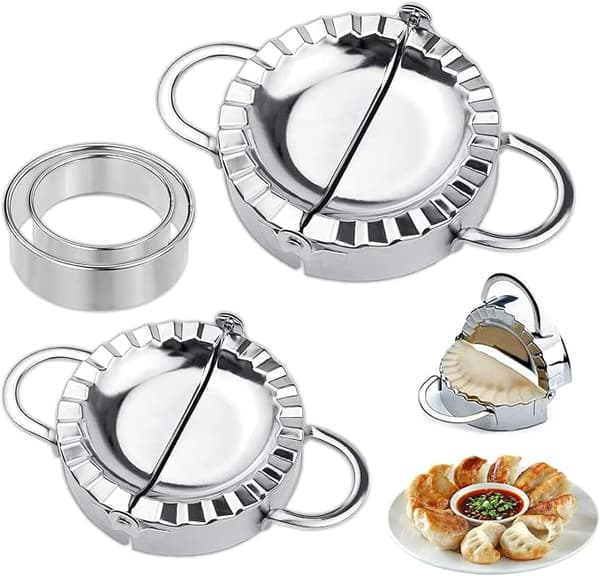 Dumplingform i rostfritt stål, 4 delar Ravioli Maker och