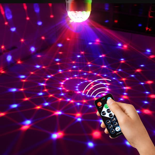 Discokulelys festlys DJ discolys, LED mini farge