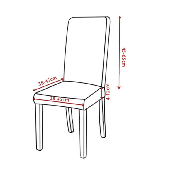 Stretch Stolseter / Sett med 2 / Burgunder / Elastisk Stolseter med