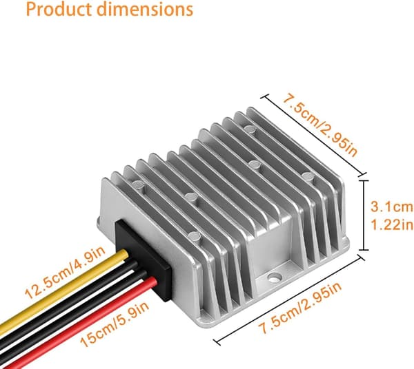120W vanntett 36V/48V til 12V effektiv LED-nedtransformator og spenningsregulator