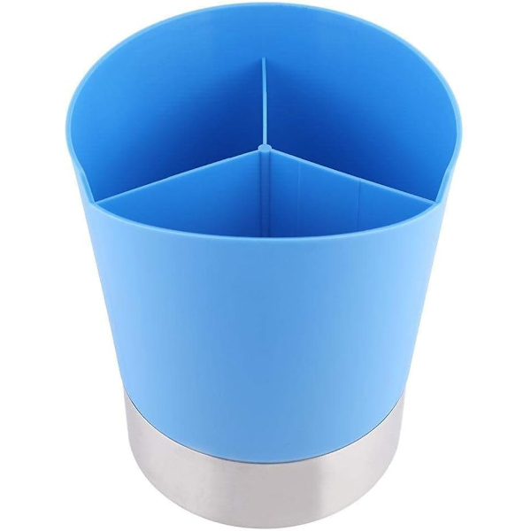 1 blå køkkenredskabs holder, bestik organizer, 3