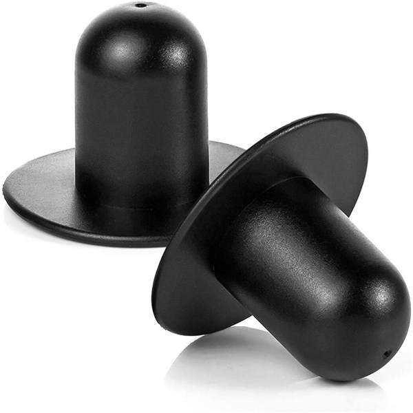 4 stk svarte bassengveggventilplugger - reservedeler for svømmebasseng