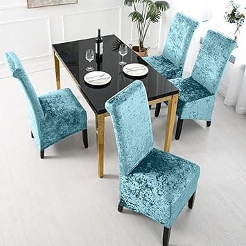 Hvit Stolputetrekk, Stolputetrekk med Solid Rygg, Lang Rygg
