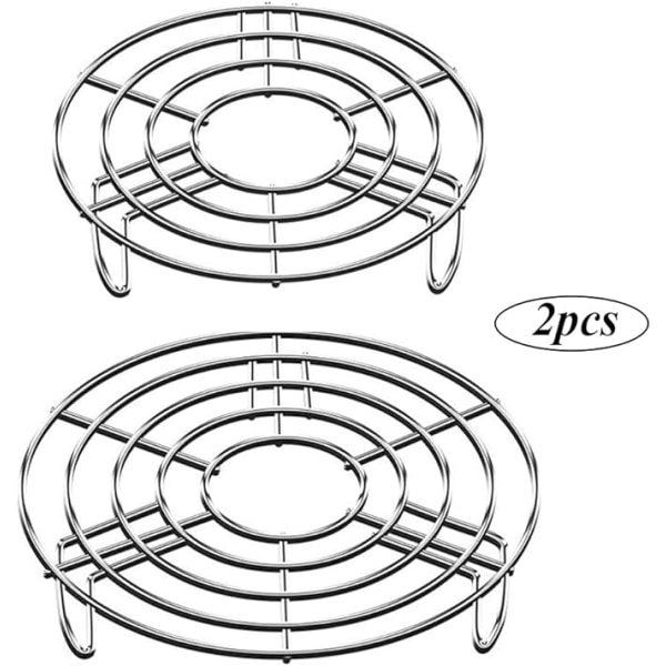 2 kpl Ruostumattomasta Teräksestä Valmistettua Höyrytelinettä Pyöreä Keittoteline Painekeittimelle