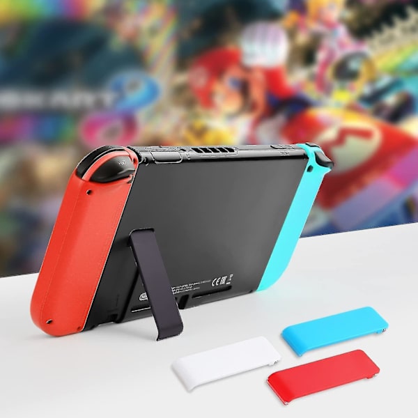 4 st bakre stativ för Switch, bakre stativ kickstand ersättning bakre skalhållare kickstand ersättning kompatibel med Switch Console Röd