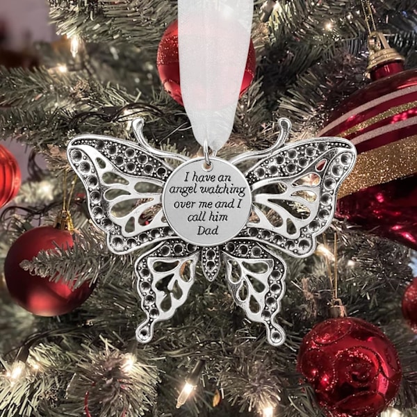 Julehimmel Mindesmærkepynt Butterfly Heaven Mindesmærkepynt til Tab af Kære Angel i Himlen Sympa