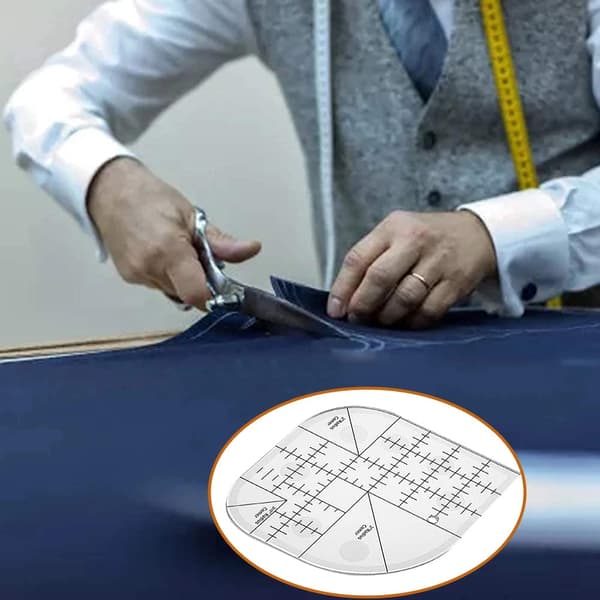 Bueformet Skærelineal til Patchwork Syværktøjer til DIY Hjem