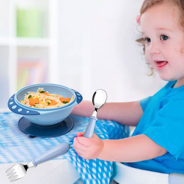 6-osainen ruokailuvälineiden setti, 3 x haarukka ja 3 x lusikka lapsille, vauvoille ja kotiin