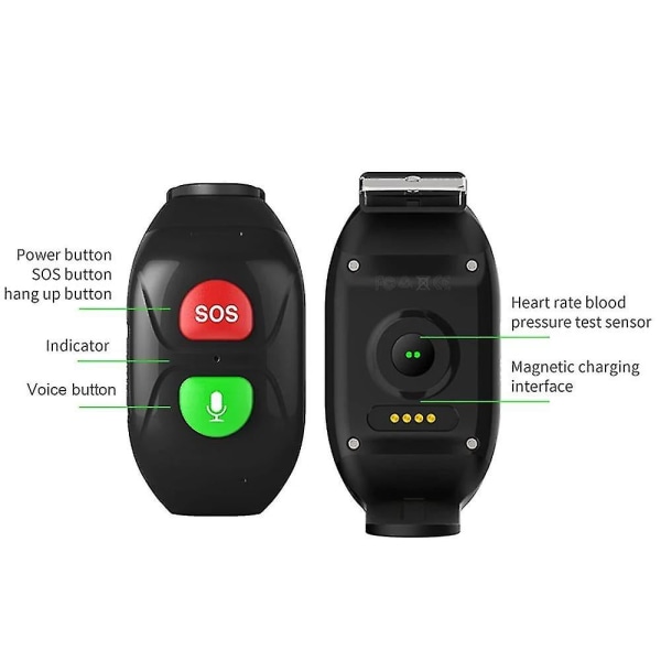 Äldre Sos Smart Armband Smart Watch Gps Information Push