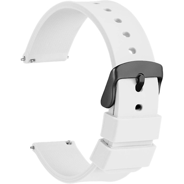 Silikonarmband med svart spänne, snabb utbytesrem