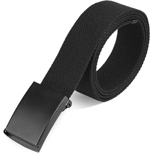 Men's Nylon Canvas Tactical Belt - Black Military Quick Release